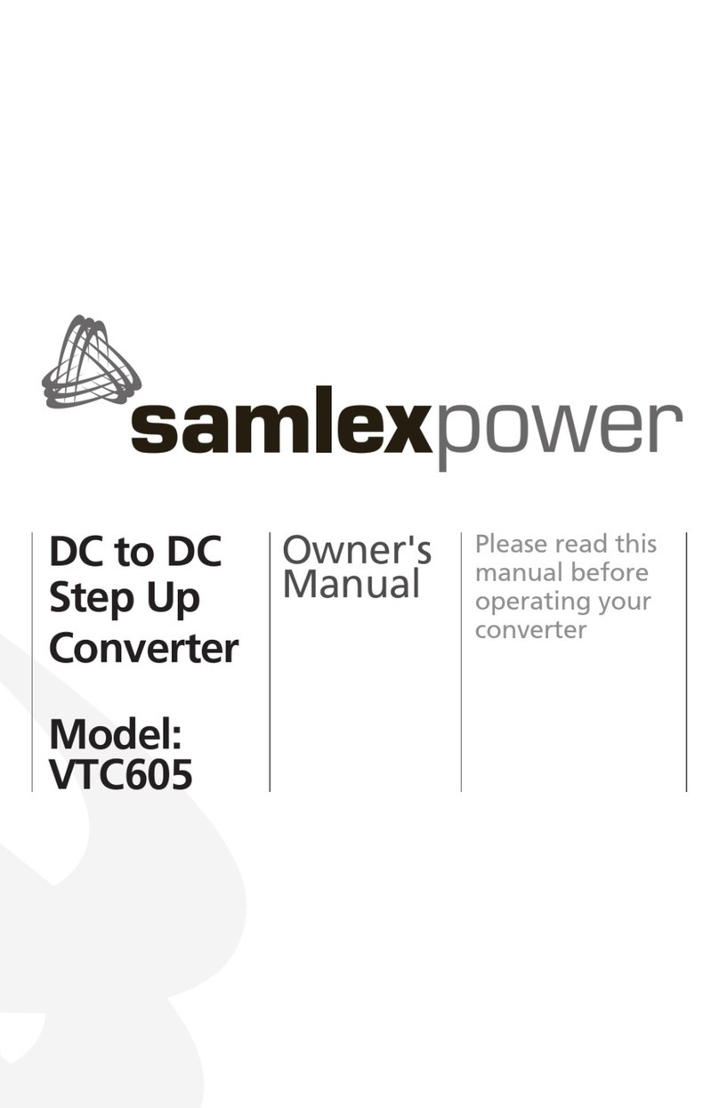 Samlexpower VTC605-12-12 owner's manual