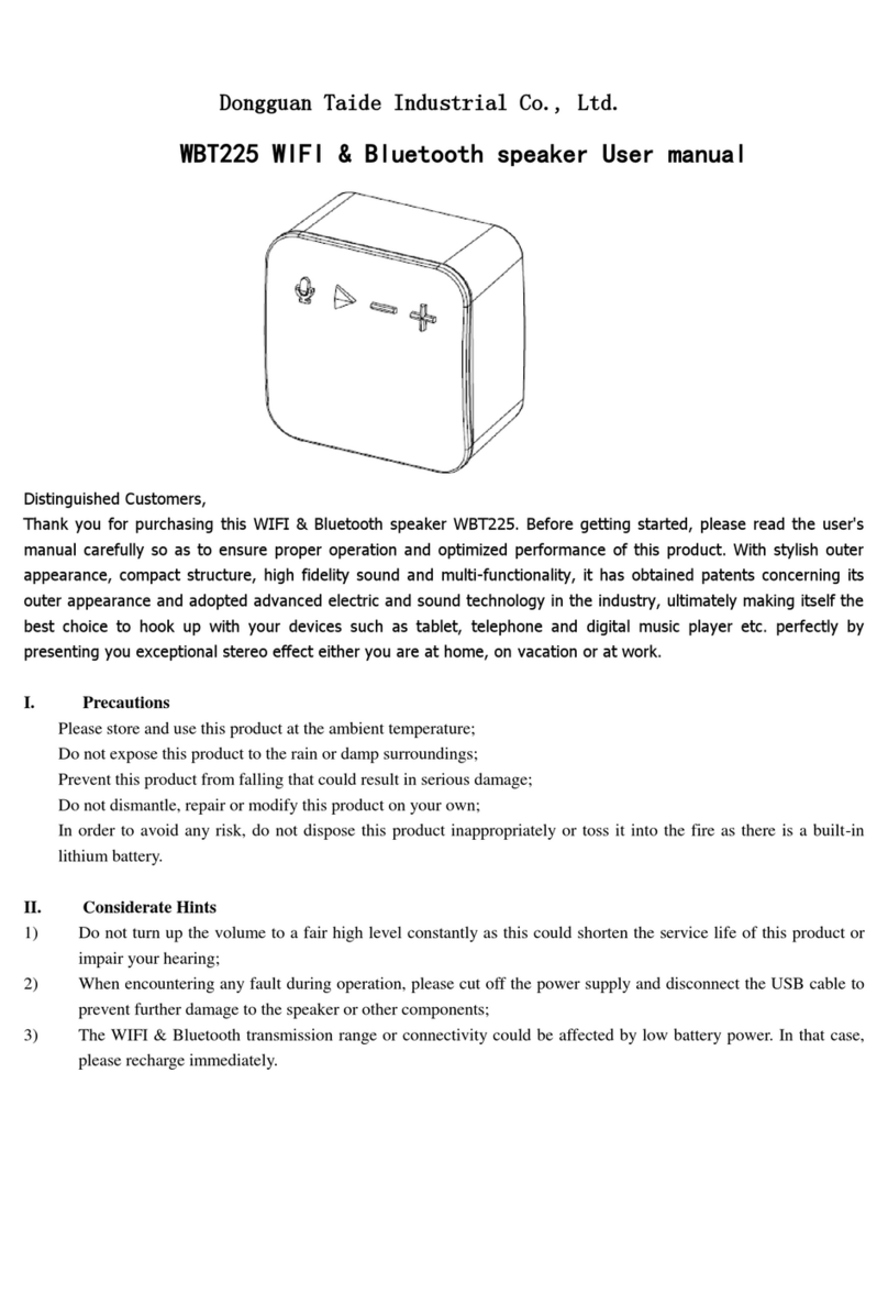 Dangguan Taide WBT225 user manual