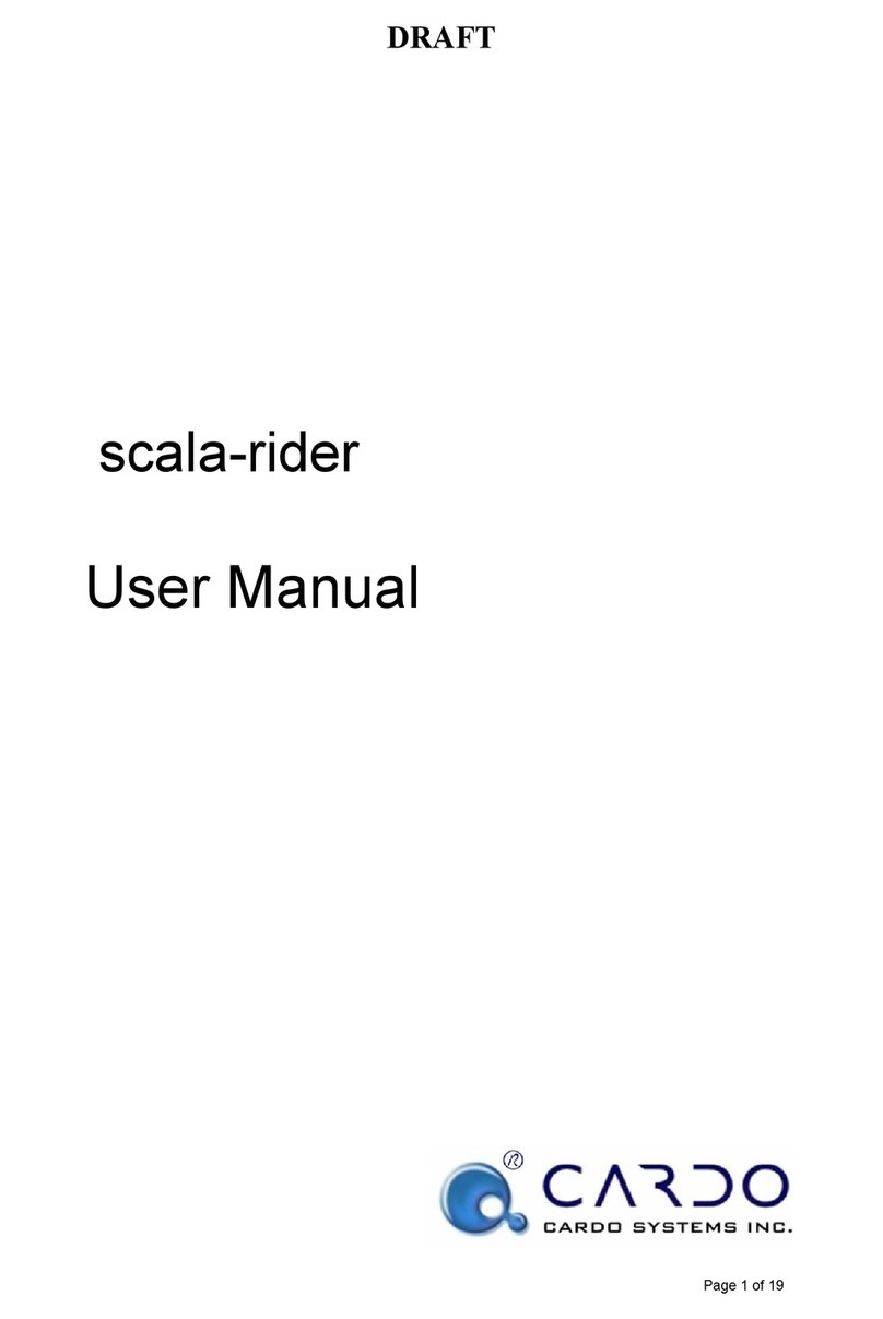 Cardo Systems ScalaRider User manual Cardo Systems ScalaRider User manual