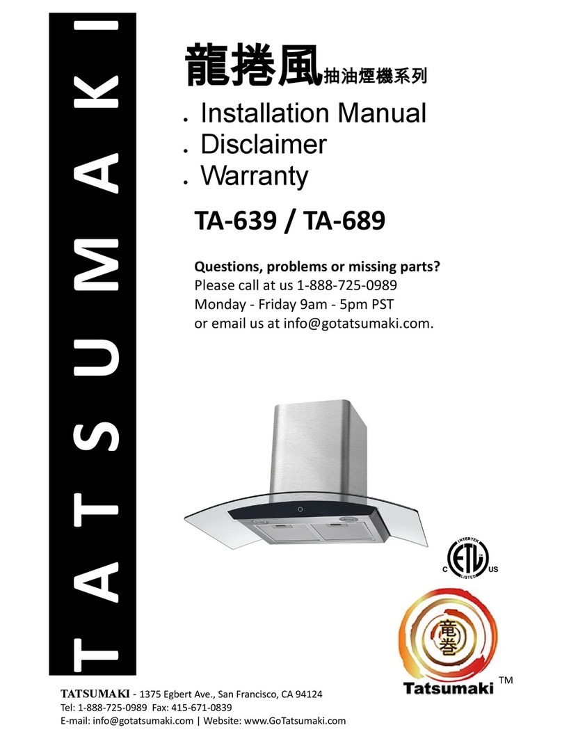Tatsumaki TA-639 installation manual