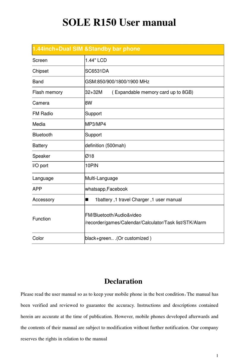 SOLE R150 MINI User manual