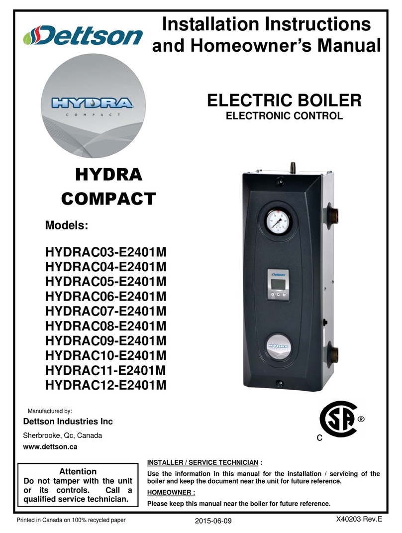 Dettson Hydra Compact HYDRAC03-E2401M Quick start guide
