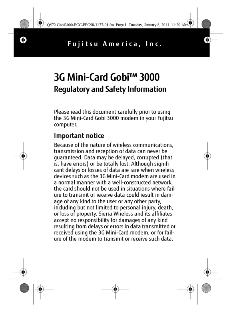 Fujitsu 3G Mini-Card ModemGobi 3000 Original instructions