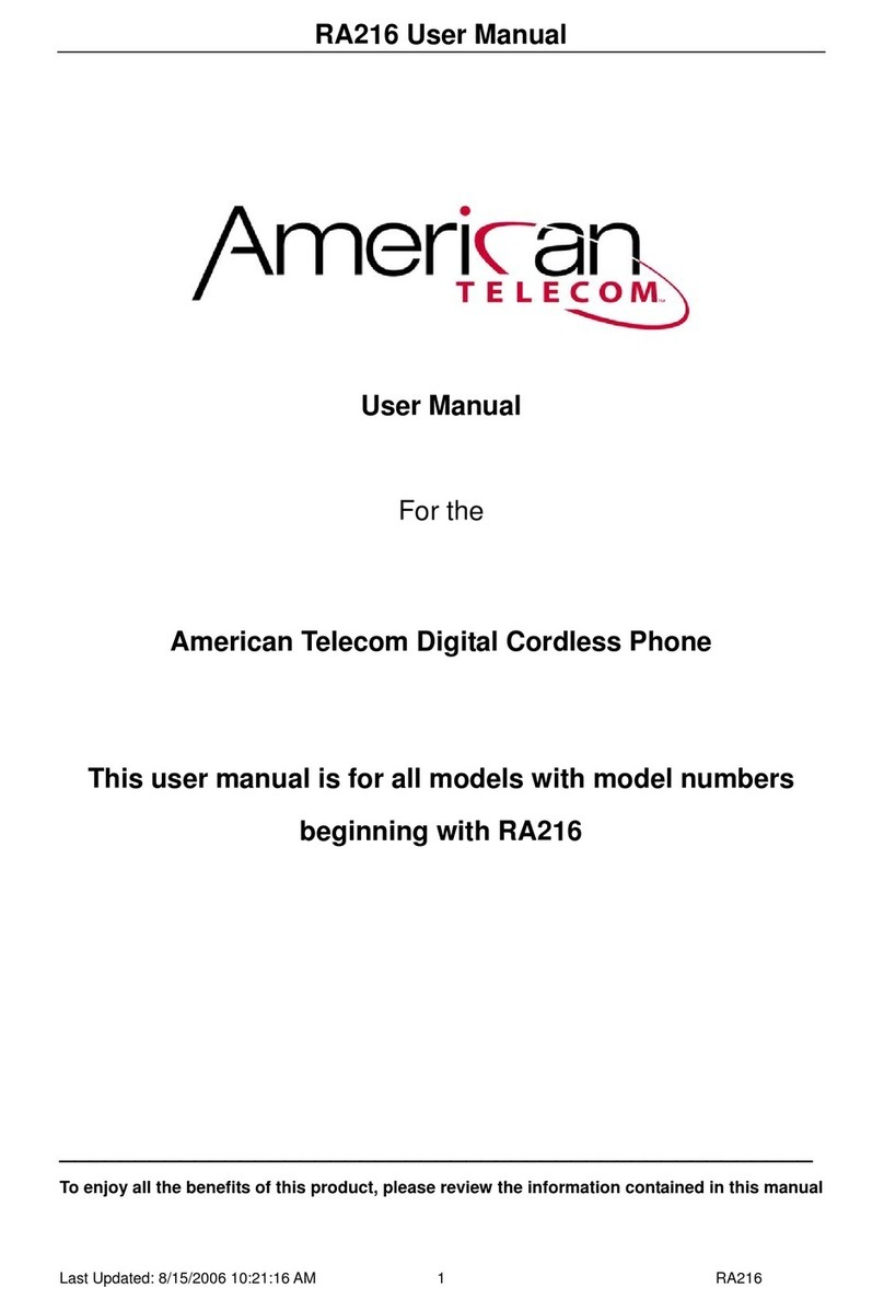 American Telecom RA216 user manual