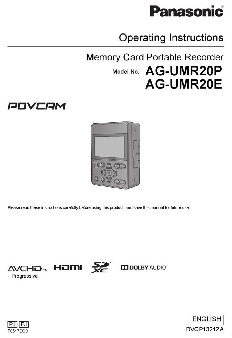 Panasonic AG-UMR20P operating instructions