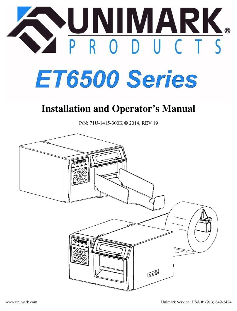Unimark ET6500 series Installation and operator's manual