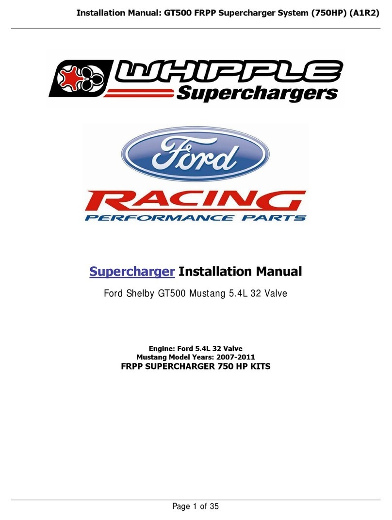 Whipple FRPP SUPERCHARGER 750 HP KITS installation manual