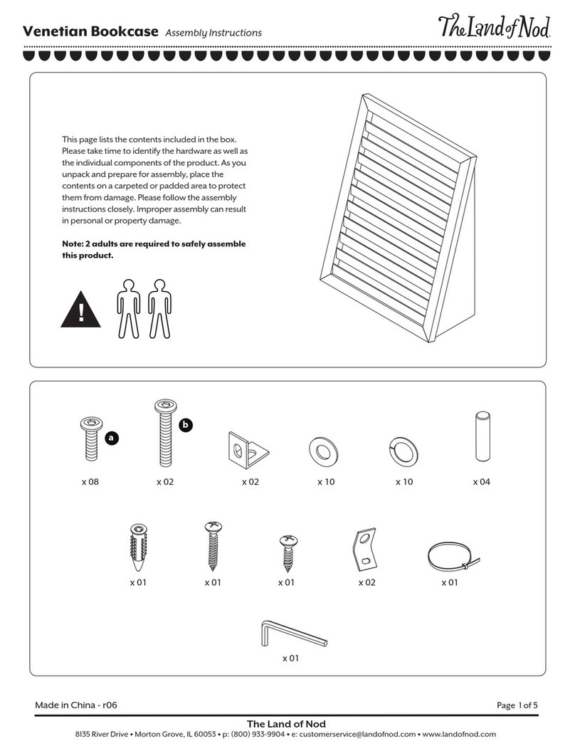 The Land of Nod Venetian Bookcase Assembly instructions
