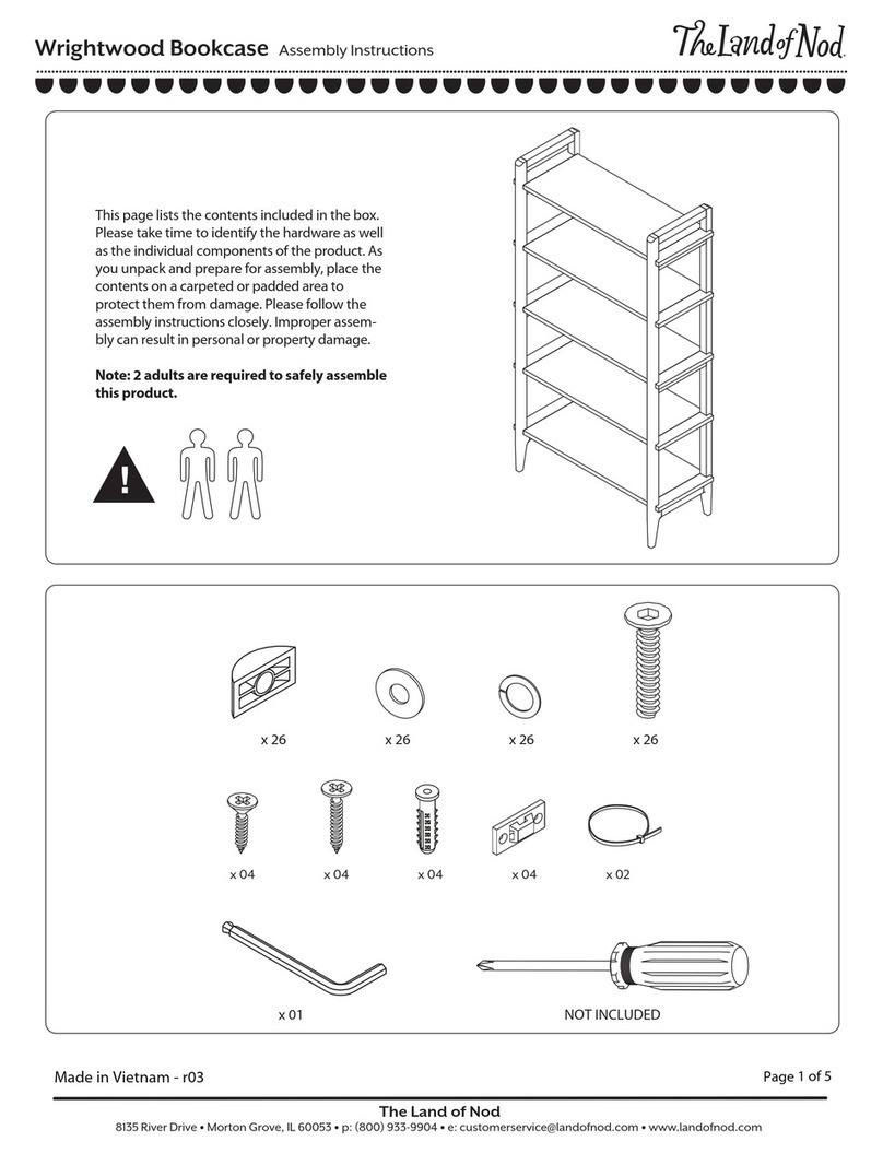 The Land of Nod Wrightwood Bookcase Assembly instructions The Land of Nod Wrightwood Bookcase Assembly instructions