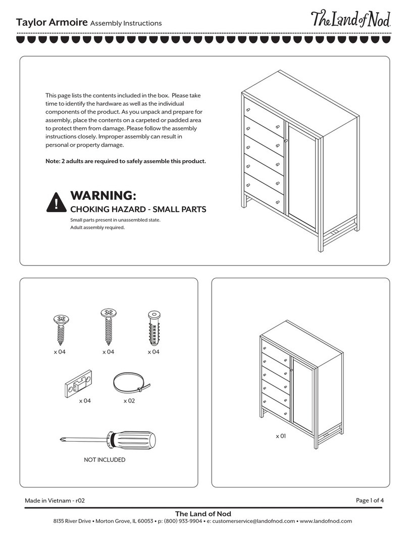 The Land of Nod Taylor Armoire Assembly instructions