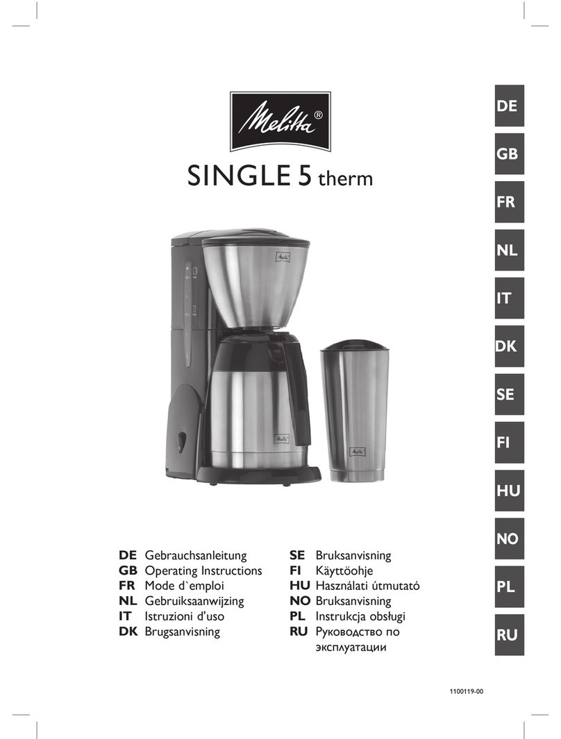 Melitta SINGLE 5 therm M728 User manual