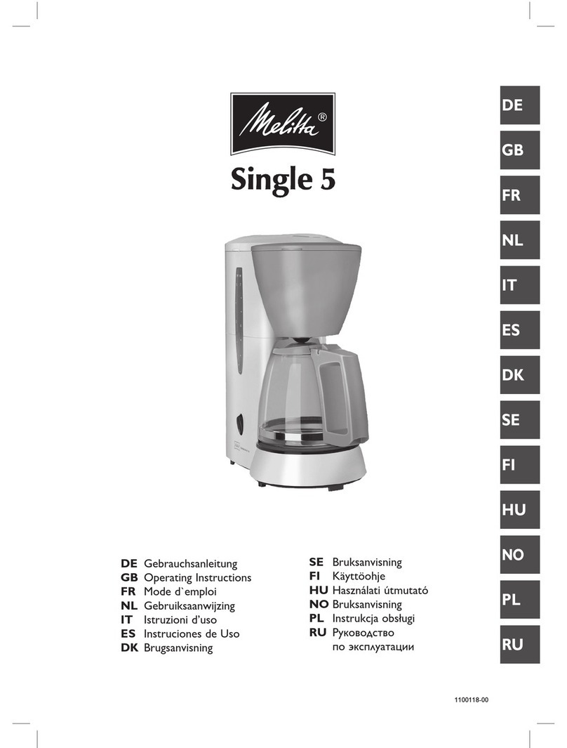 Melitta SINGLE 5 M720 operating instructions