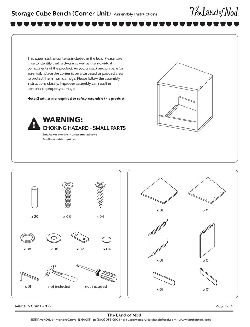 The Land of Nod Storage Cube Bench User manual The Land of Nod Storage Cube Bench User manual
