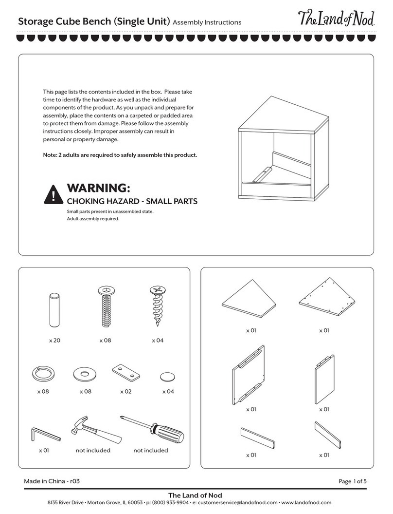 The Land of Nod Storage Cube Bench User manual The Land of Nod Storage Cube Bench User manual