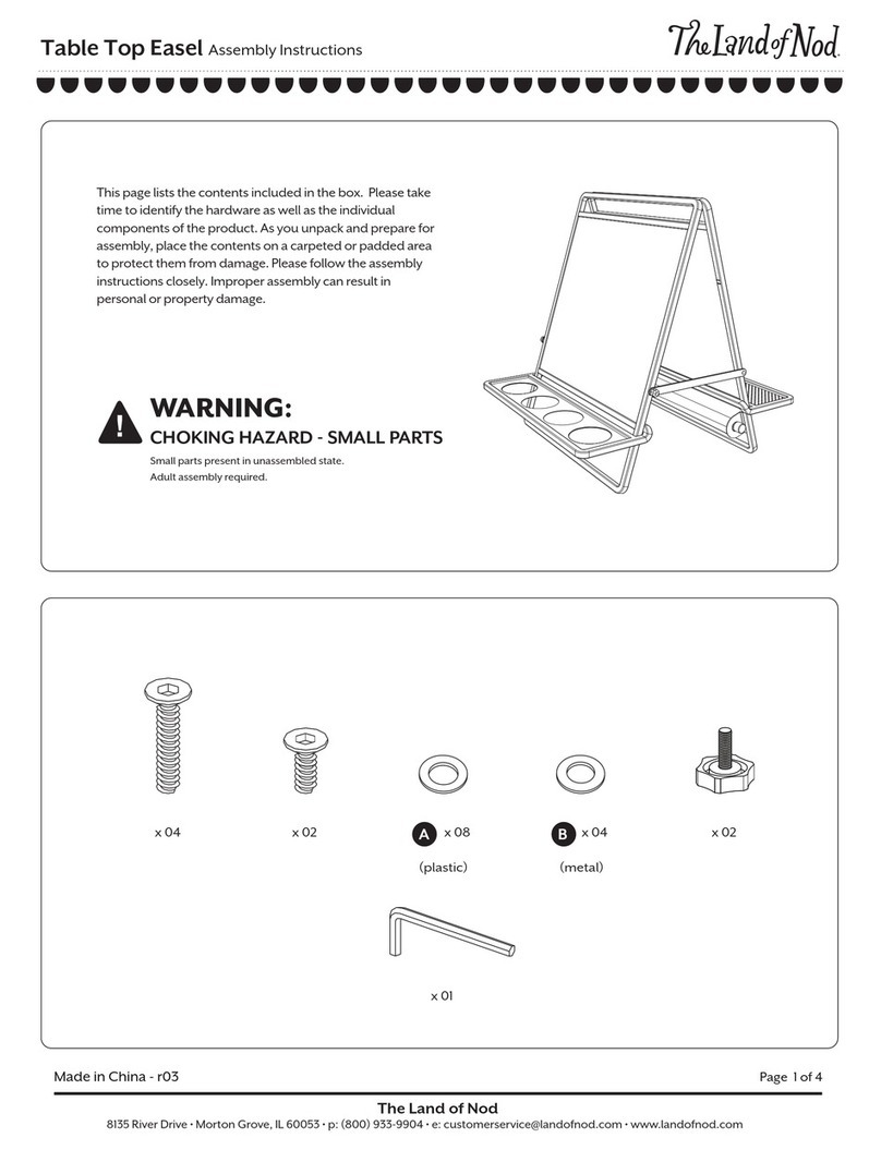 The Land of Nod Table Top Easel User manual The Land of Nod Table Top Easel User manual