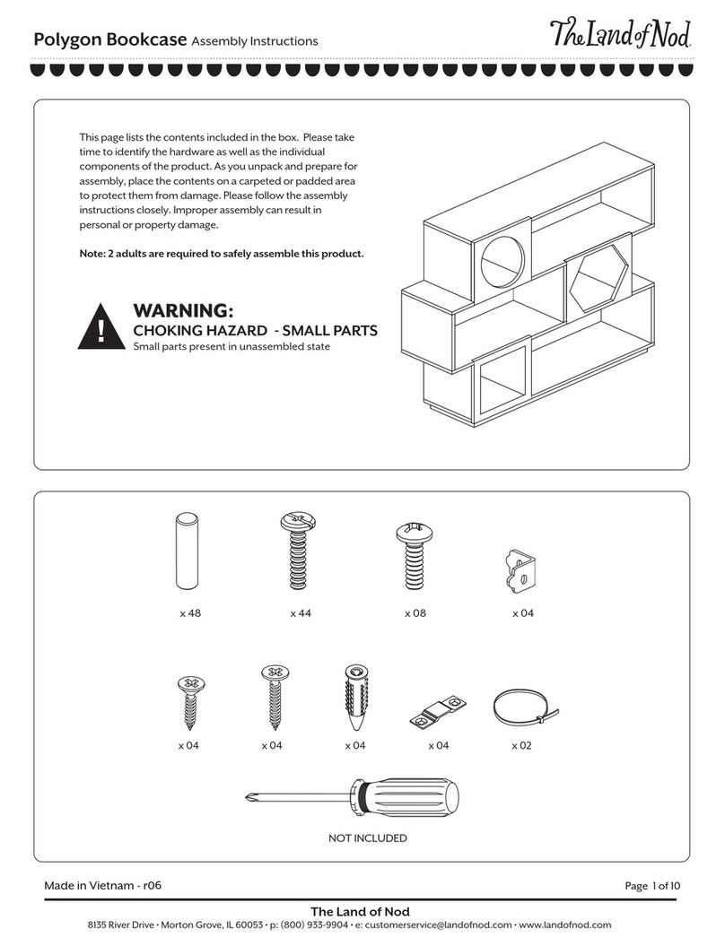 The Land of Nod Polygon Bookcase Assembly instructions
