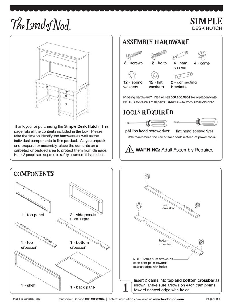 The Land of Nod Simple Desk Hutch User manual The Land of Nod Simple Desk Hutch User manual