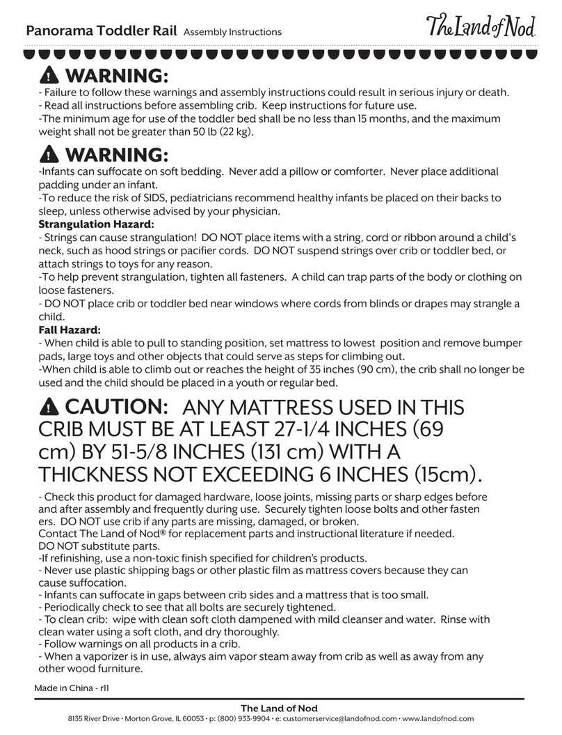 The Land of Nod Panorama Toddler Rail User manual The Land of Nod Panorama Toddler Rail User manual