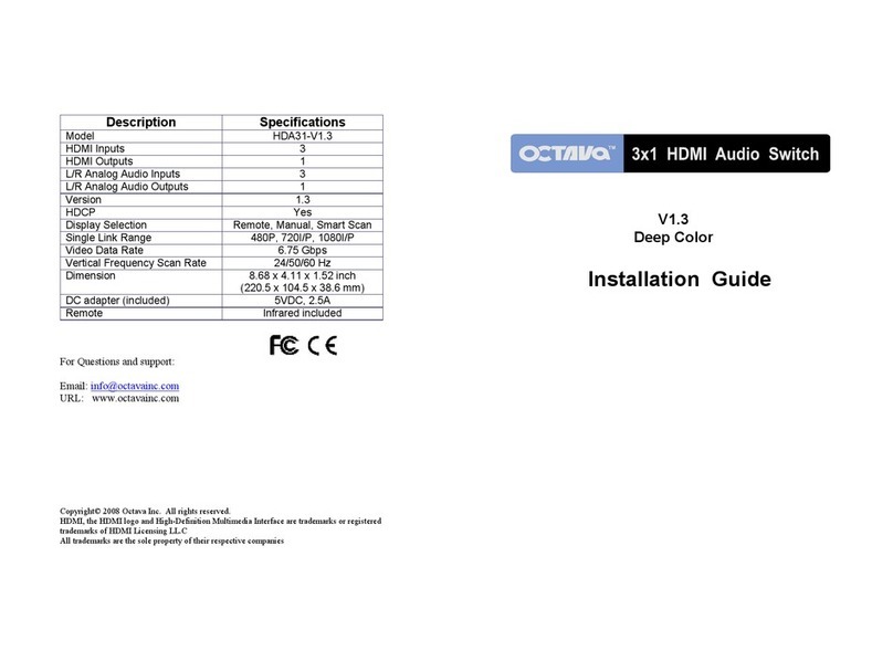 Octava HDA31-V1.3 User manual