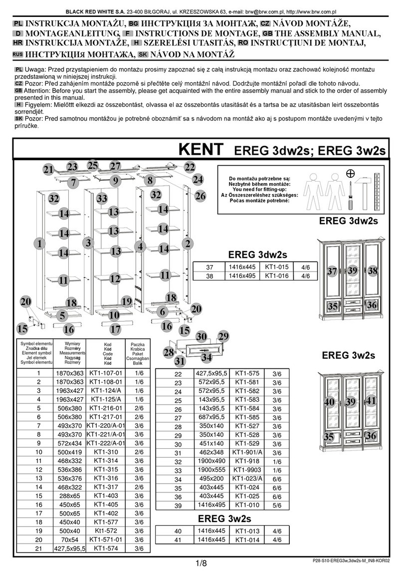 KENT EREG 3dw2s Assembly manual