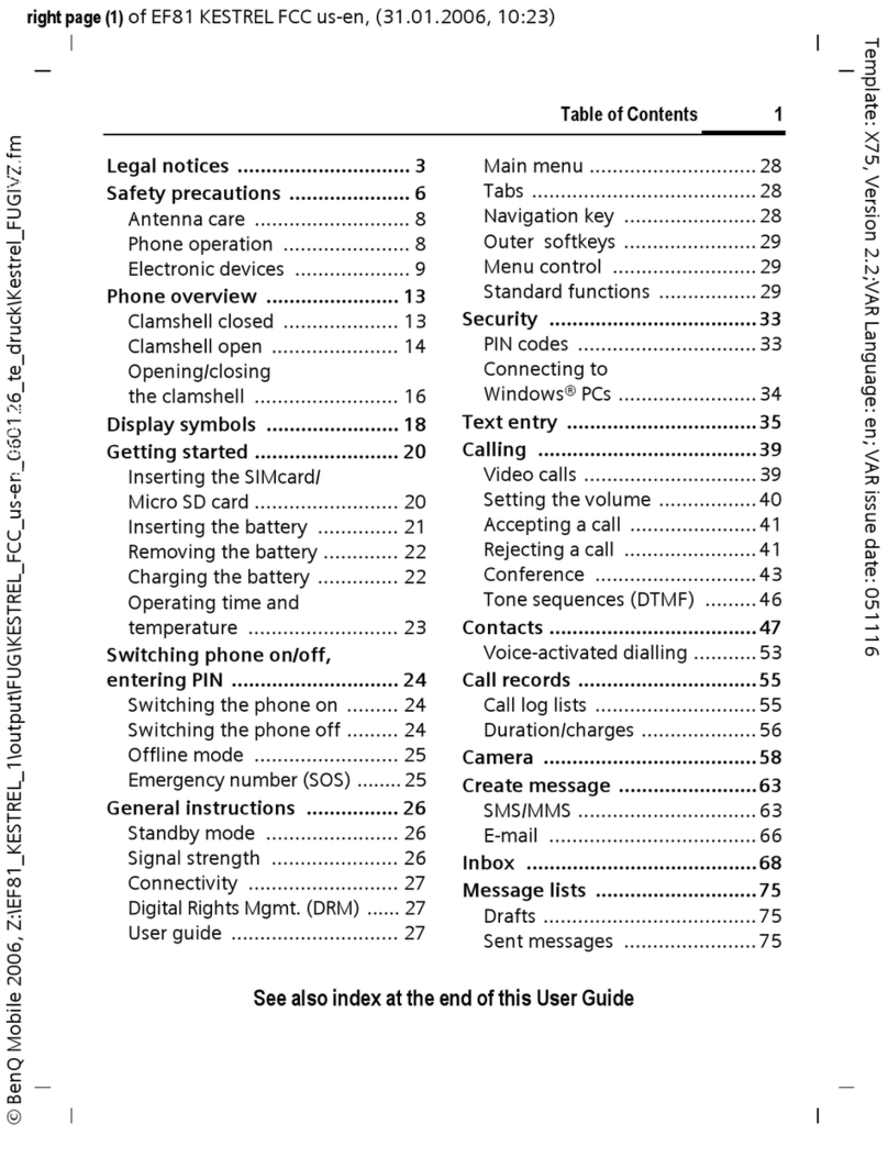 Siemens EF81 User manual Siemens EF81 User manual
