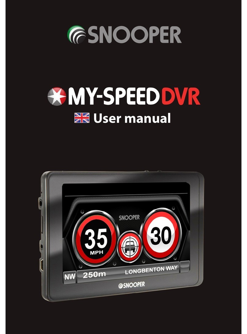 Snooper My-Speeed DVR User manual Snooper My-Speeed DVR User manual