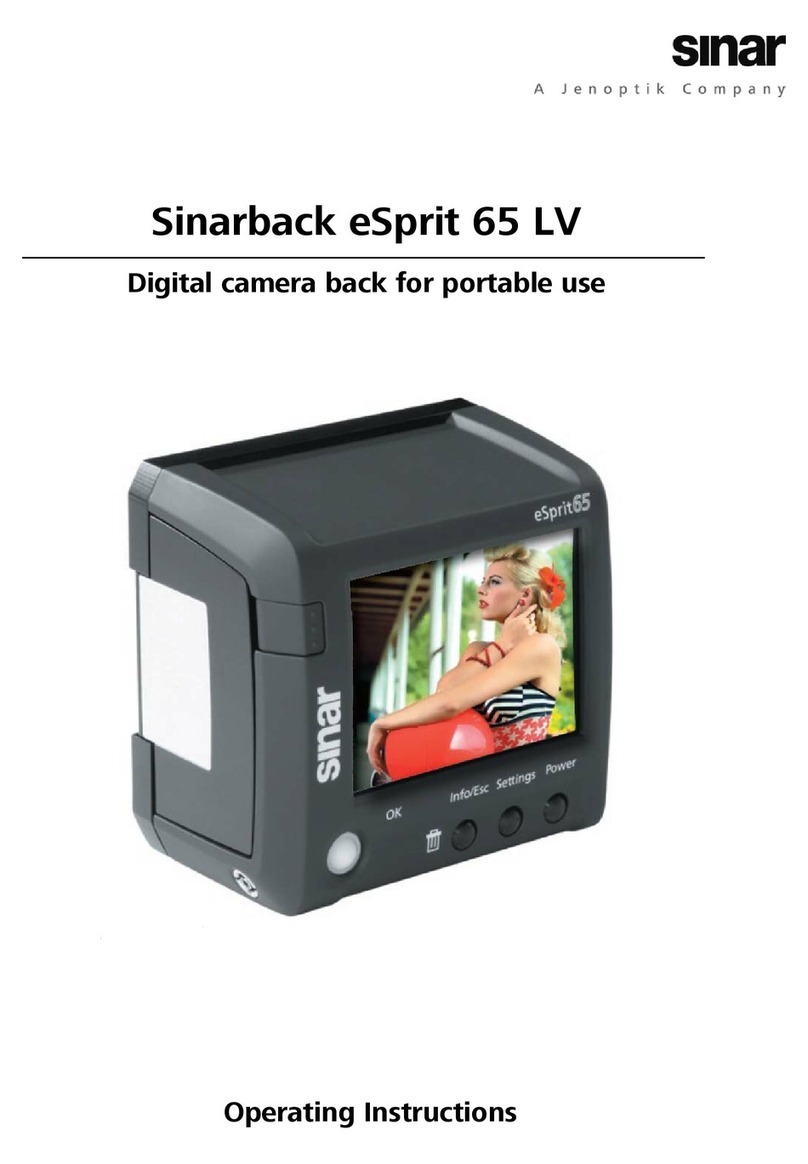 Sinar Sinarback eSprit 65 LV operating instructions