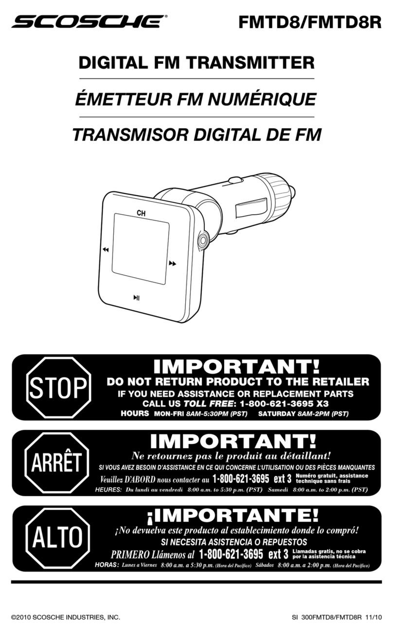 Scosche FMTD8 user manual