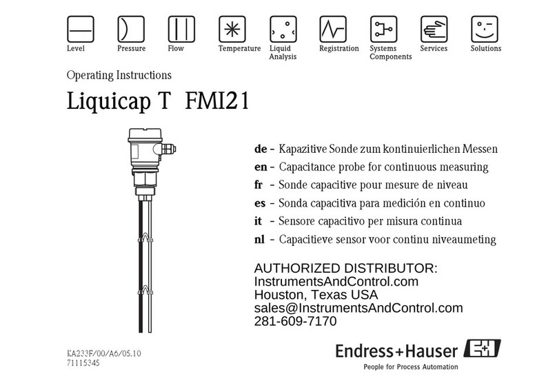 Endress+Hauser Liquicap T FMI21 operating instructions Endress+Hauser Liquicap T FMI21 operating instructions
