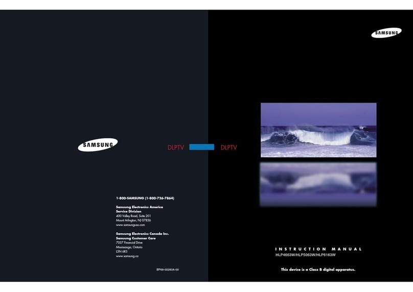 Samsung HLP4663W - 46" Rear Projection TV User manual
