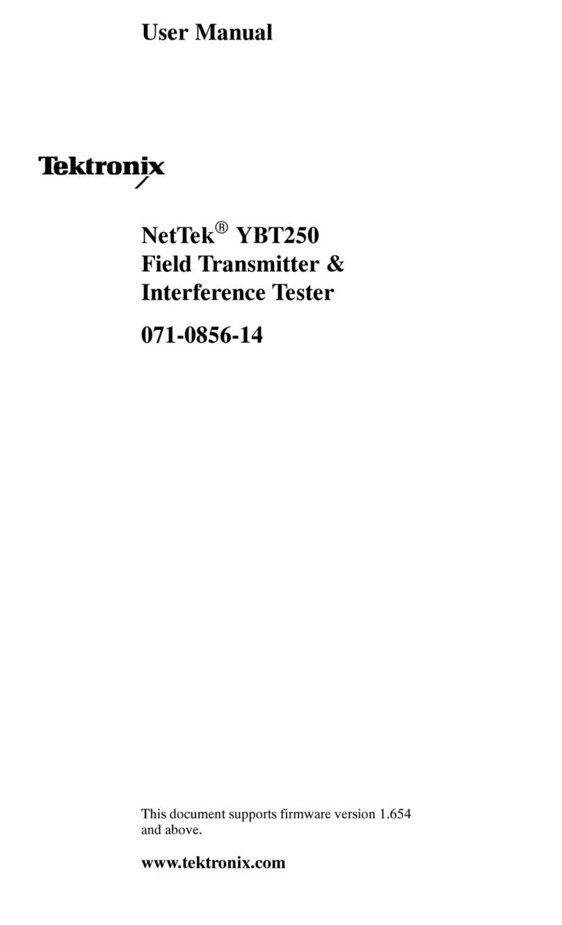 Tektronix NetTek YBT250 user manual