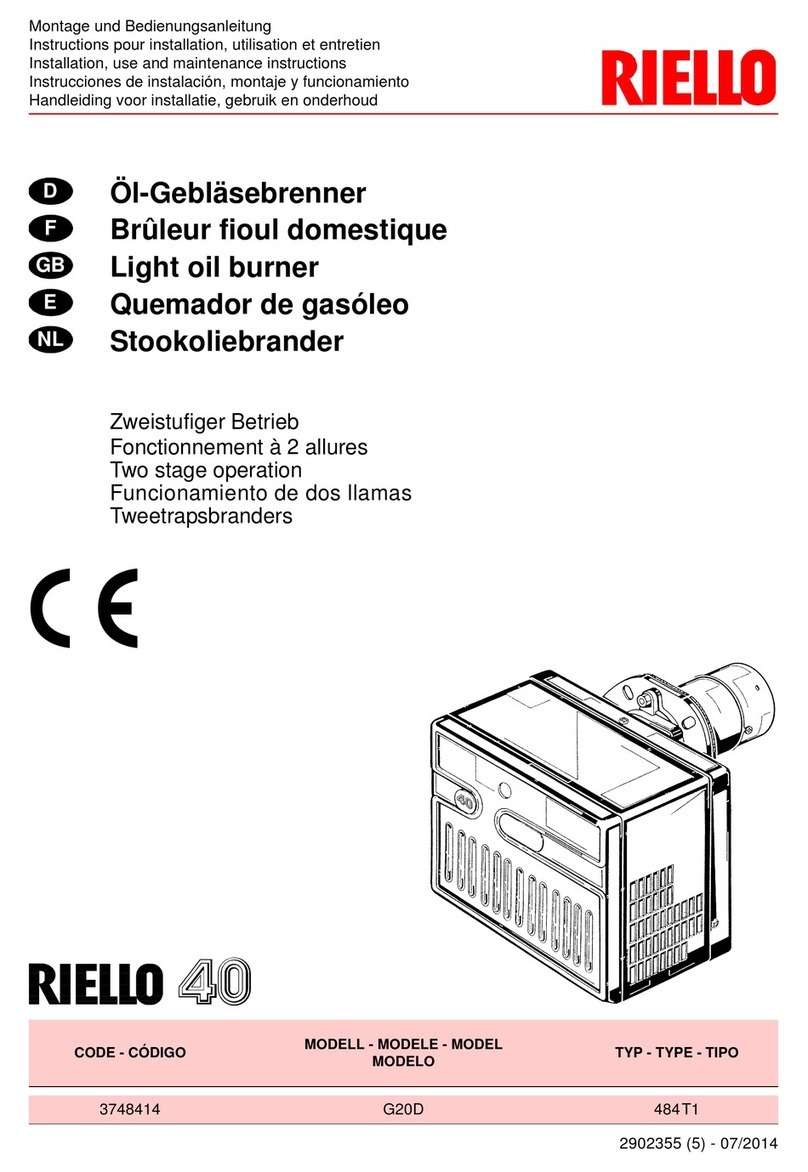 Riello G20D Quick start guide