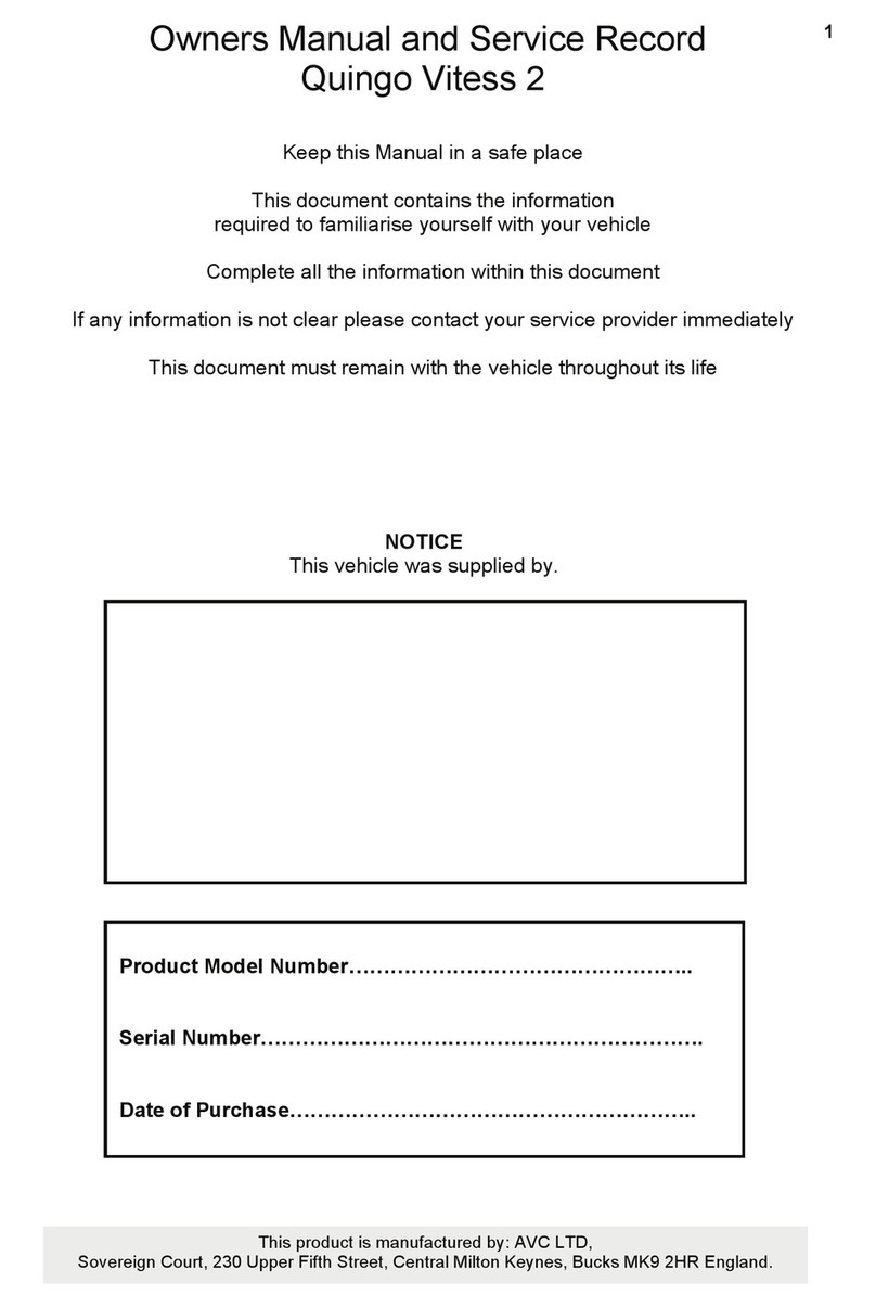 AVC Quingo Vitess 2 Owners manual and service record