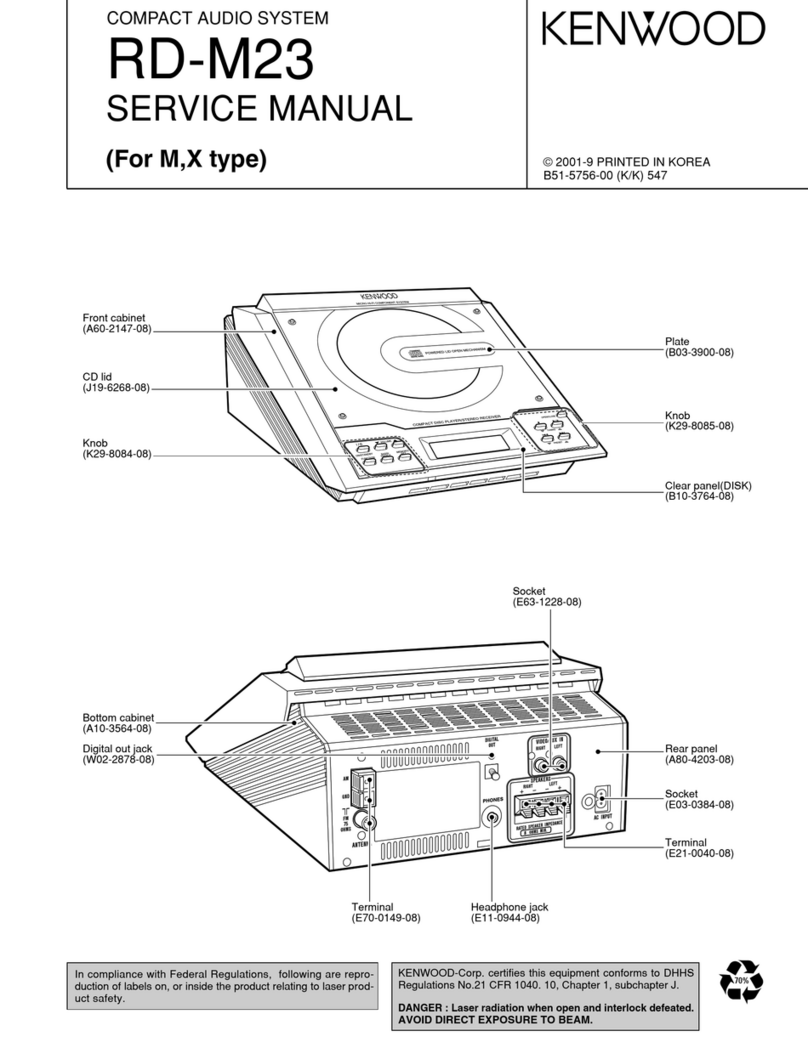 Kenwood RD-M23 User manual