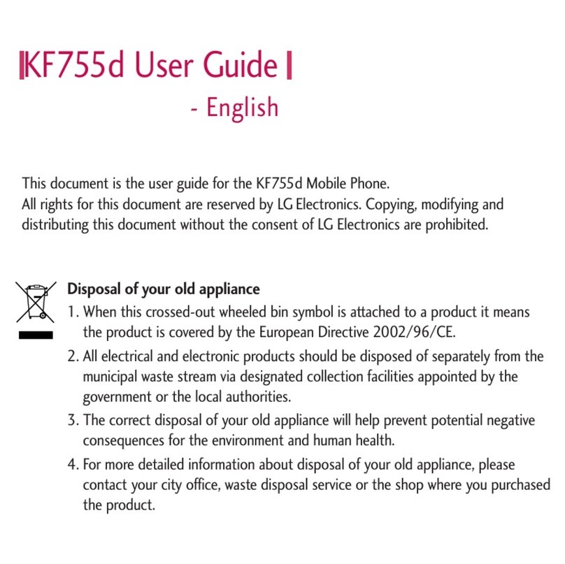 LG KF755d User manual