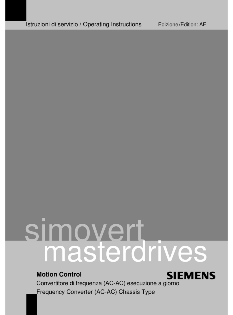 Siemens simovert masterdrives operating instructions