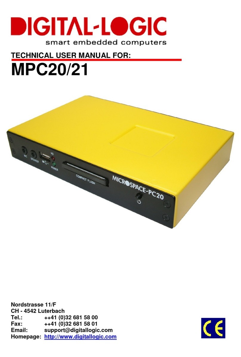 DIGITAL-LOGIC MPC20 Technical  user's manual