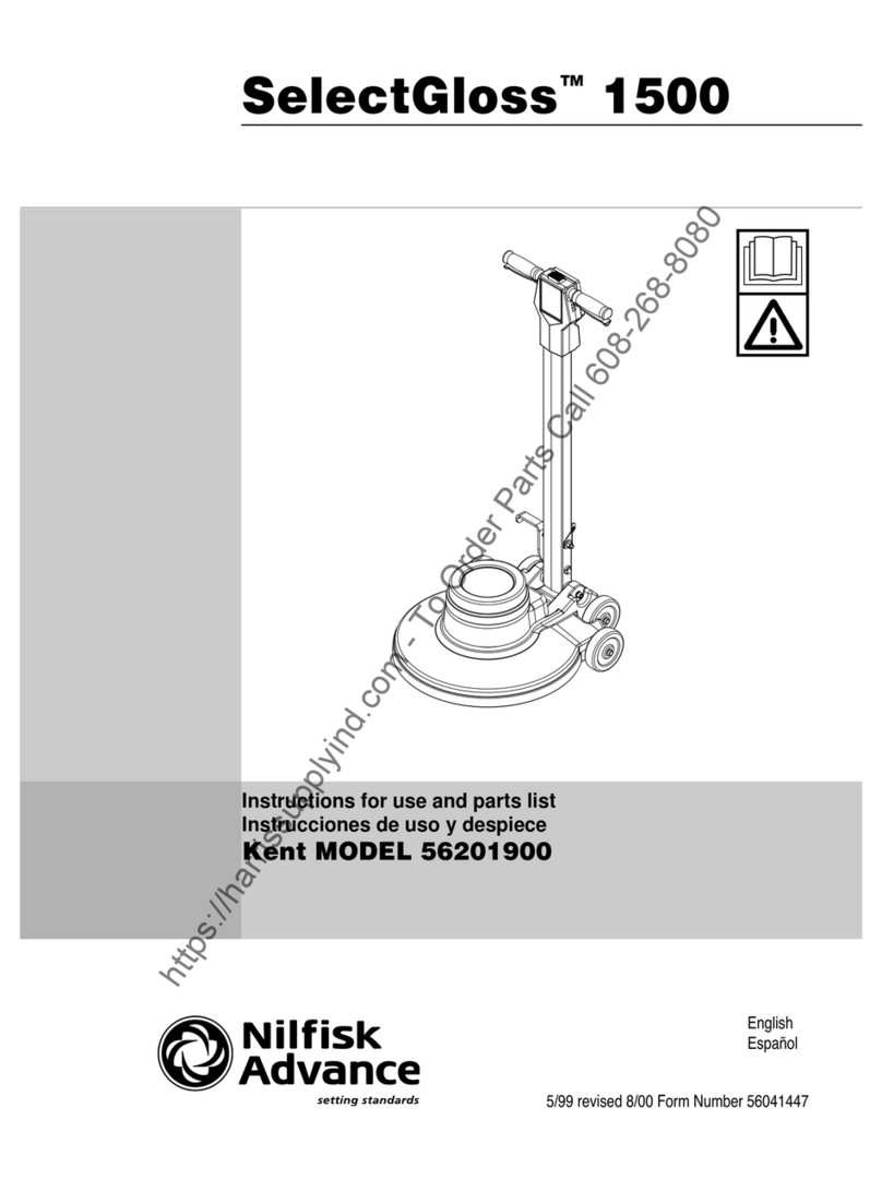 Nilfisk-Advance SELECTGLOSS 1500 User manual