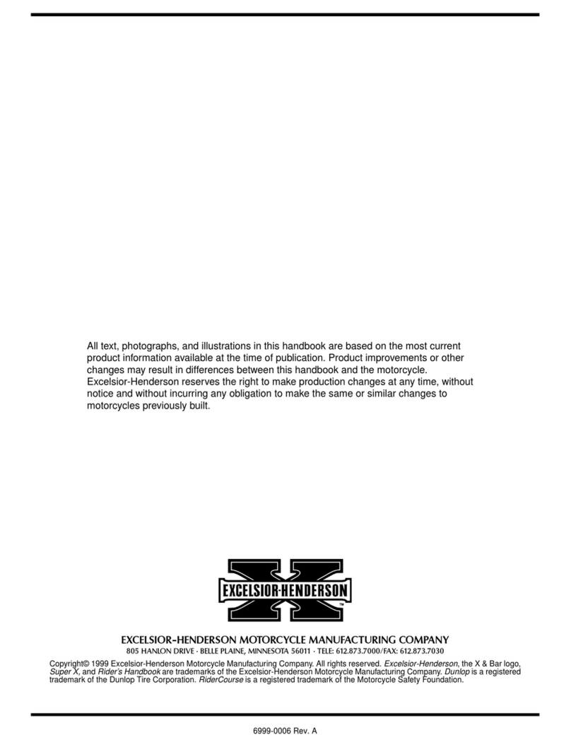 Excelsior-HENDERSON Super X 1999 User manual