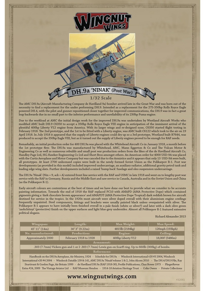 WINGNUT WINGS DH.9a NINAK Post War instructions