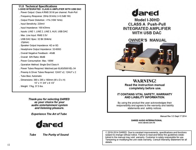 Dared I-30HD owner's manual
