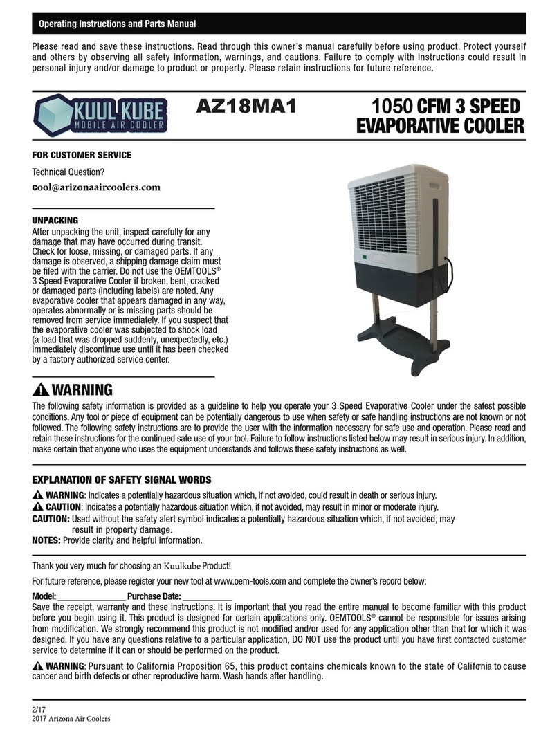 Kuul Kube AZ18MA1 Operating instructions and parts manual