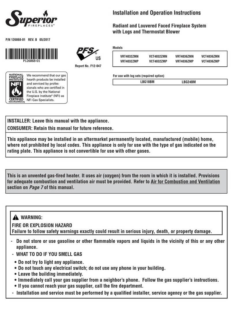 Superior Fireplaces VRT4032ZMN User manual