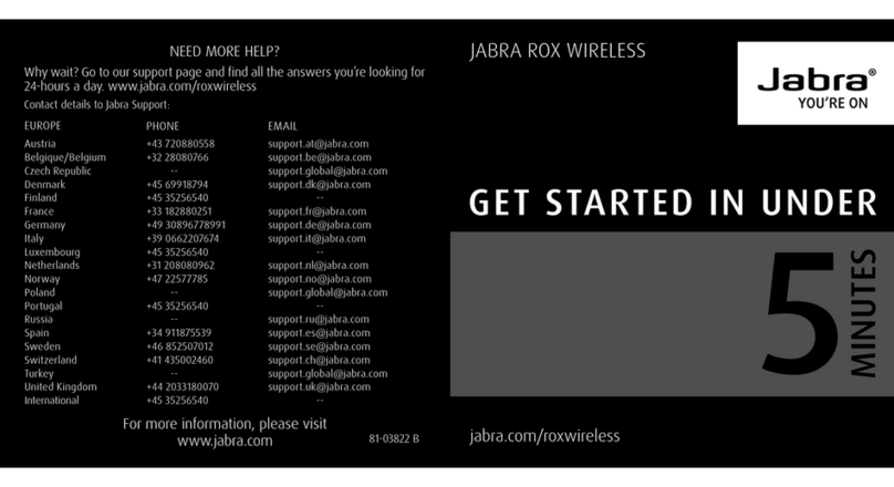 Jabra ROX WORELESS Getting started guide