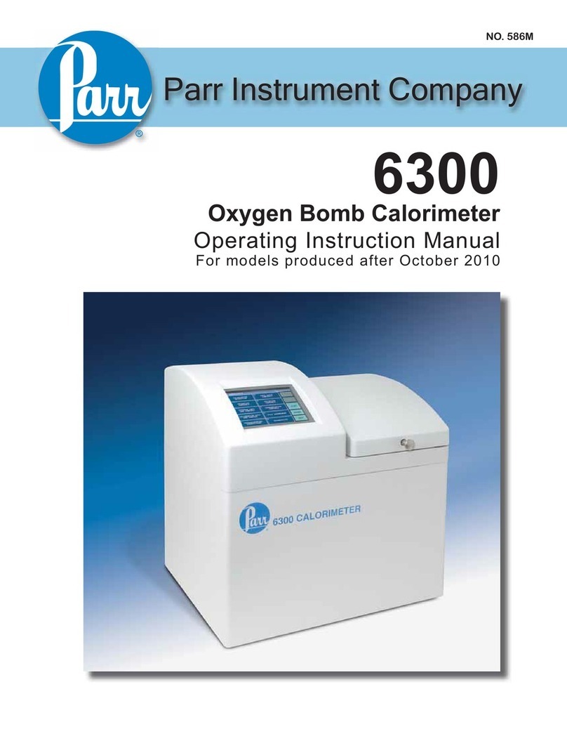 Parr Instrument Company 6300 Operating instructions manual