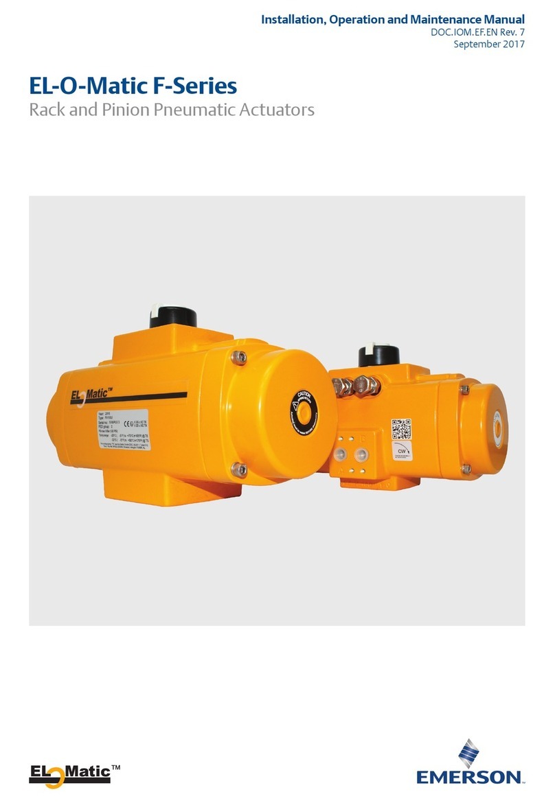 Emerson EL-O-Matic F-Series Installation, operation and maintenance manual
