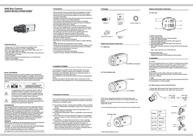 Visionhitech VC59AHD Quick installation guide