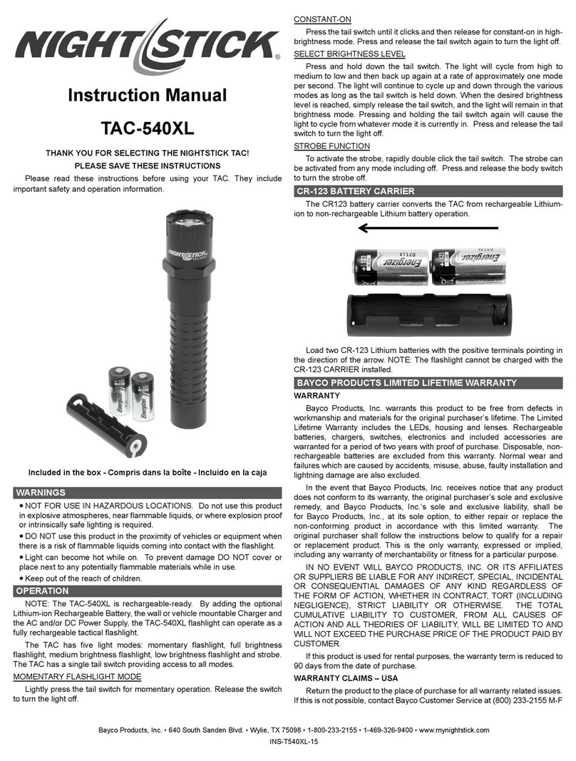 Night Stick TAC-540XL User manual