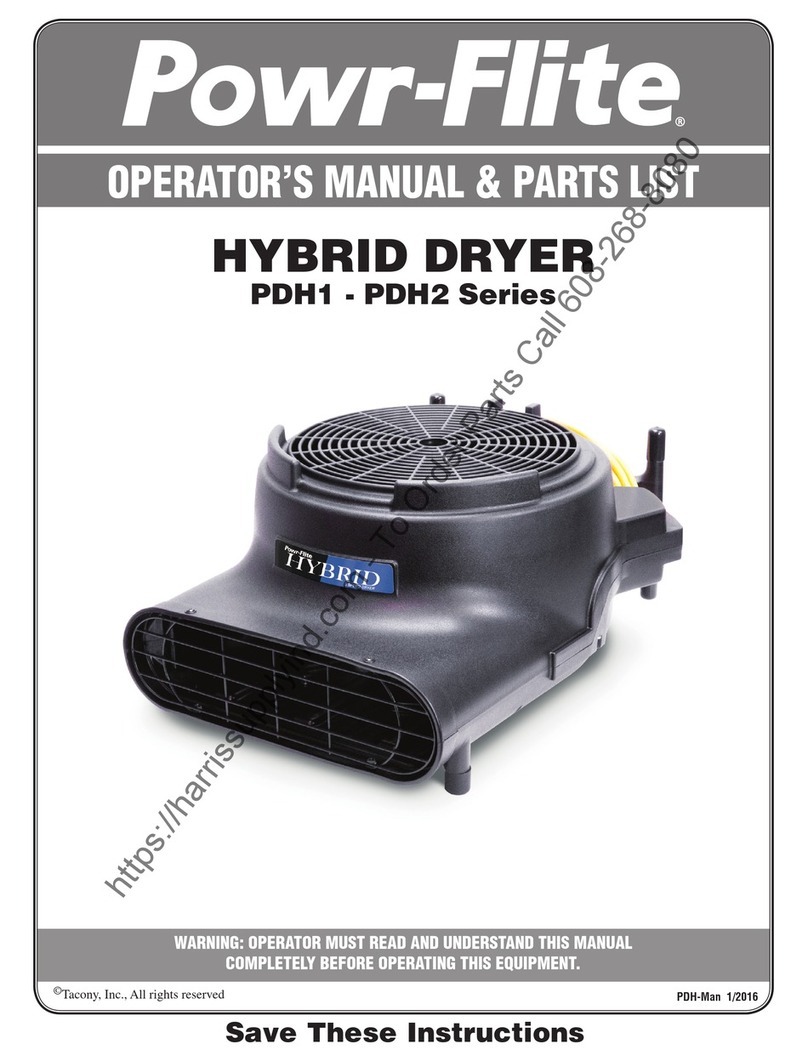 Powr-Flite PDH1 Operators manual & parts lists