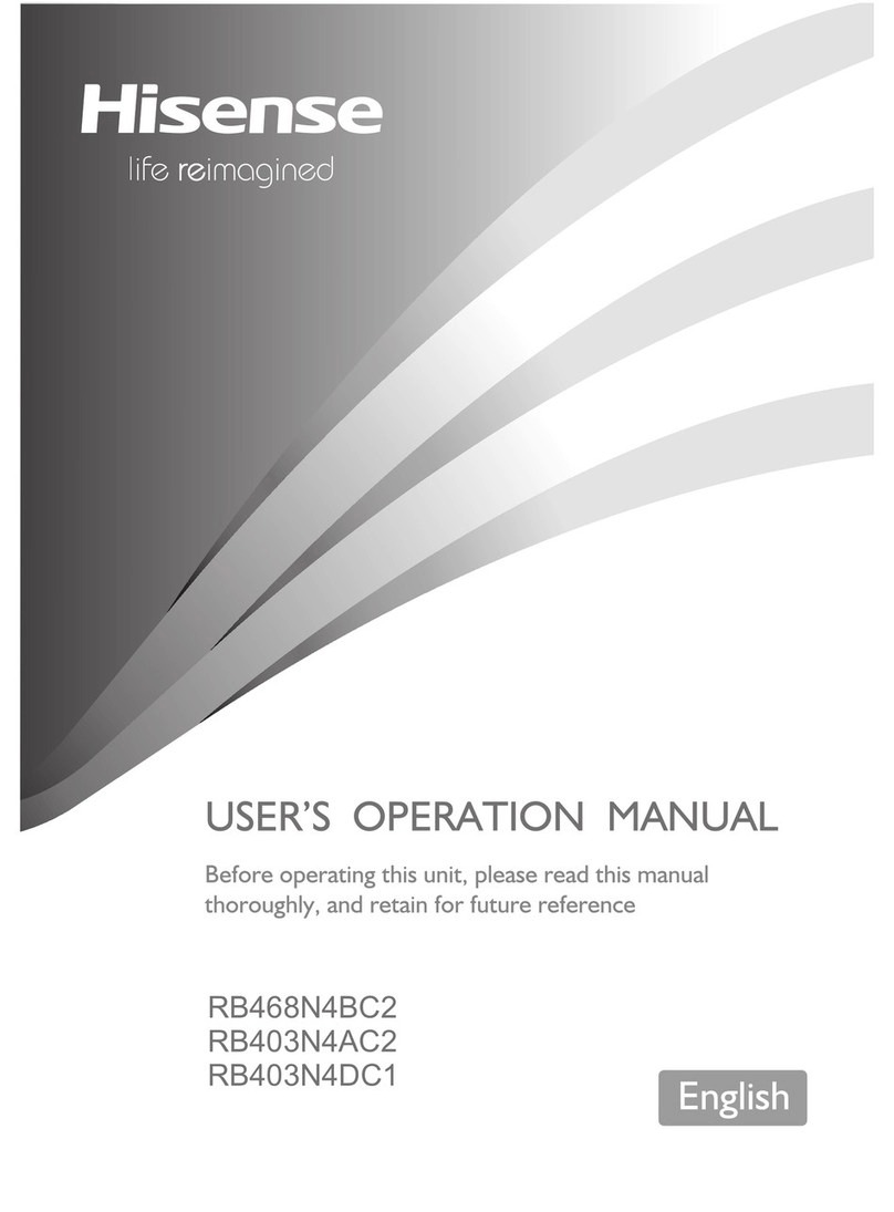 Hisense RB468N4BC2 Mounting instructions